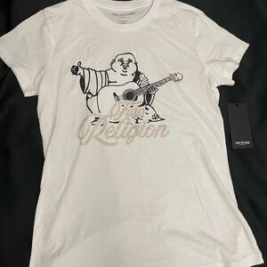 True Religion White Logo Tee